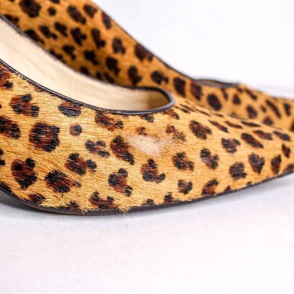 Cole Haan High Heels Calf Hair Leopard Print Size 5 1/2B - Picture 4 of 6